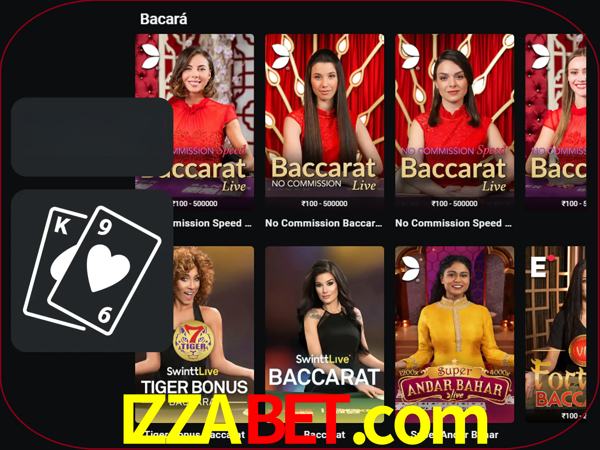 Ganhe muito dinheiro jogando jogos de bacará.